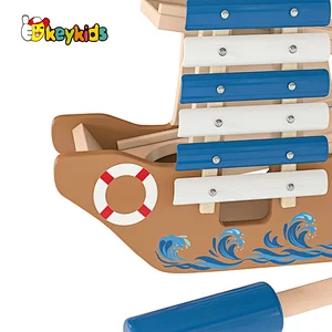 New Design educational toy wooden pirate ship playsets for toddlers W12D532